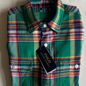 Polo Ralph Lauren Classic Fit Performance Wicking Flannel Button Down Shirt